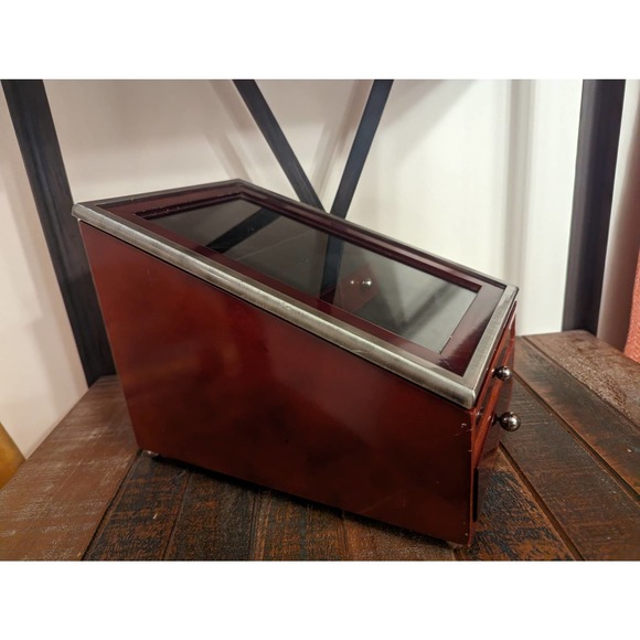 Heavy Wooden Jewelry Box - Picture 9 of 11